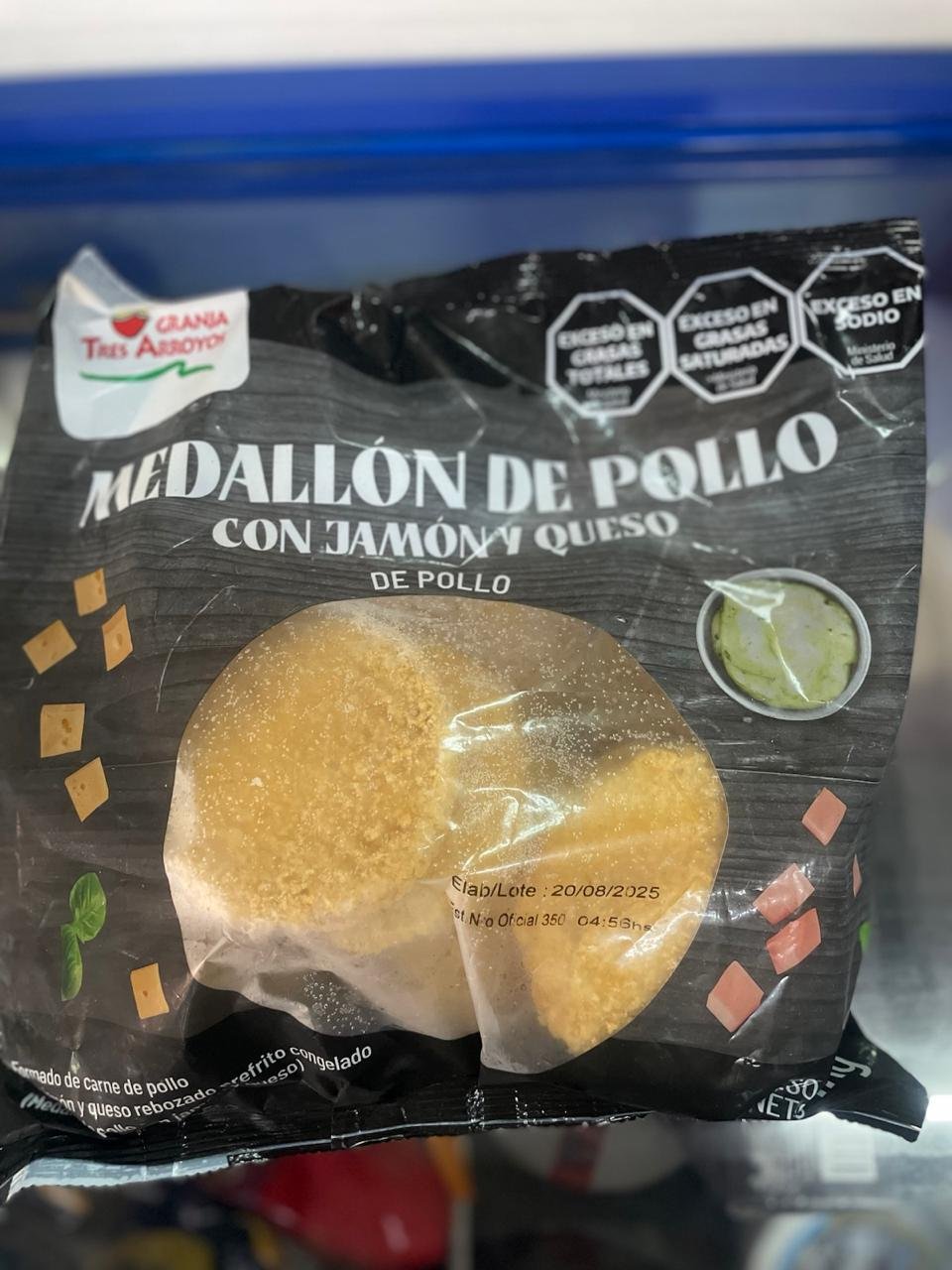 medallones de pollo con jamon y queso